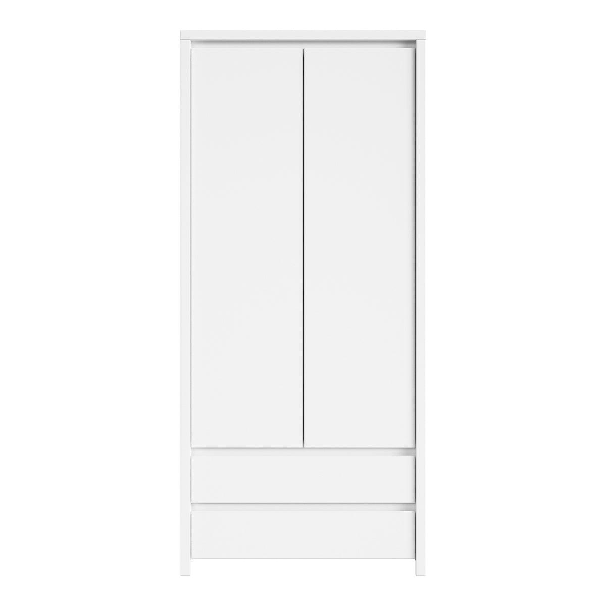 SCHRANK 2 Türen Soren Weiß matt - Weiß, Holzwerkstoff (90/200.5/55.5cm) - Petits-meubles