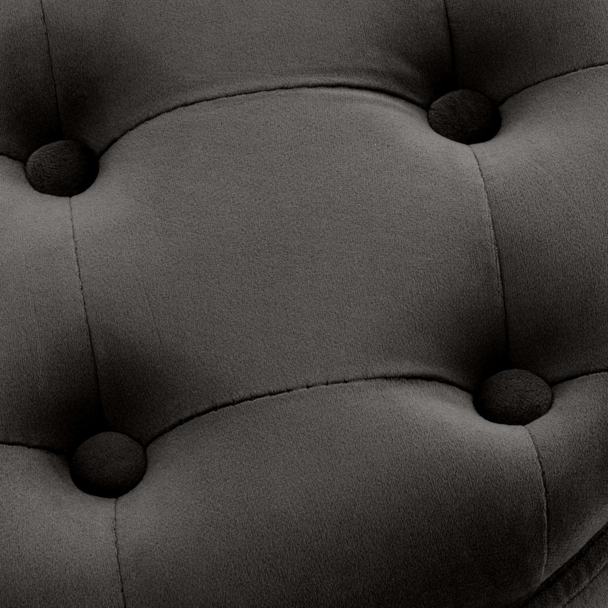 SITZWÜRFEL Samt Grau - Schwarz/Grau, Kunststoff/Textil (44/42/44cm) - CLP