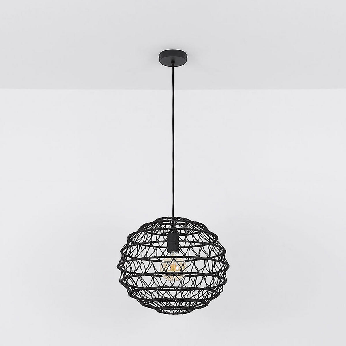 LED HÄNGELEUCHTE Metall Schwarz - Schwarz, Metall (59/59/120cm) - Globo Lighting