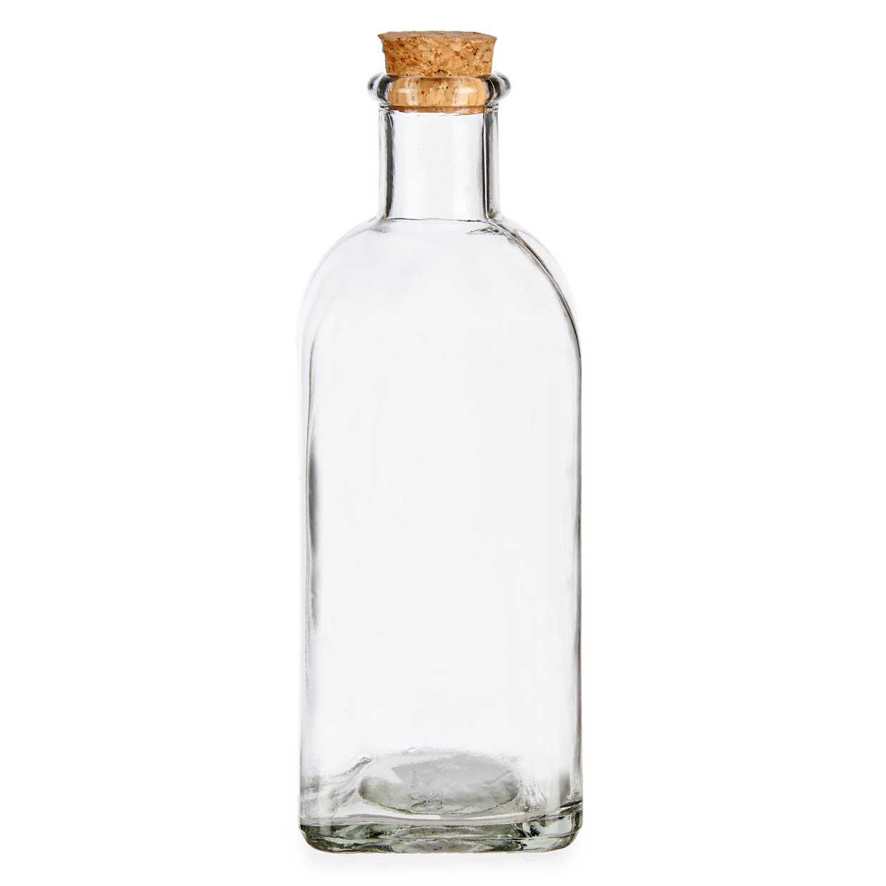 GLASFLASCHE Korkverschluss - Transparent, Glas (7/20/7cm)