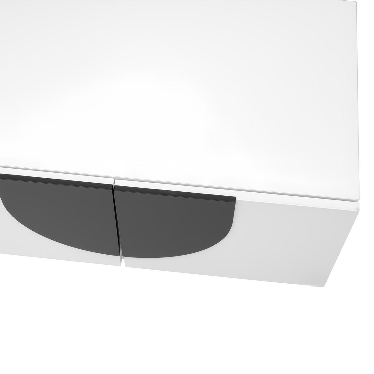 TV-RACK 180x40x41,5cm griffloses Lowboard mit Push-to-Open-System - Weiß, Holz (47.19/16.08/51.28cm) - Raelunyi