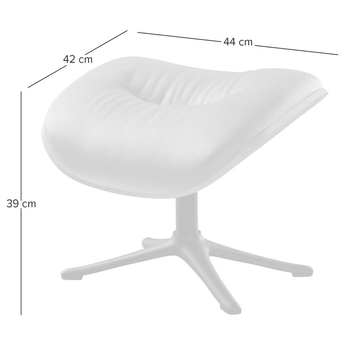 POLSTERHOCKER - Schwarz, Leder/Holz (44/39/42cm) - home24