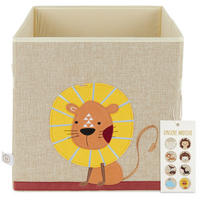 AUFBEWAHRUNGSBOX Kinder Kallax Löwe - Beige/Gelb, Textil (33/33cm) - Bieco Spielwaren