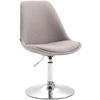 DREHSTUHL Stoff grau - Chromfarben/Grau, Textil/Metall (48/76/57cm) - CLP