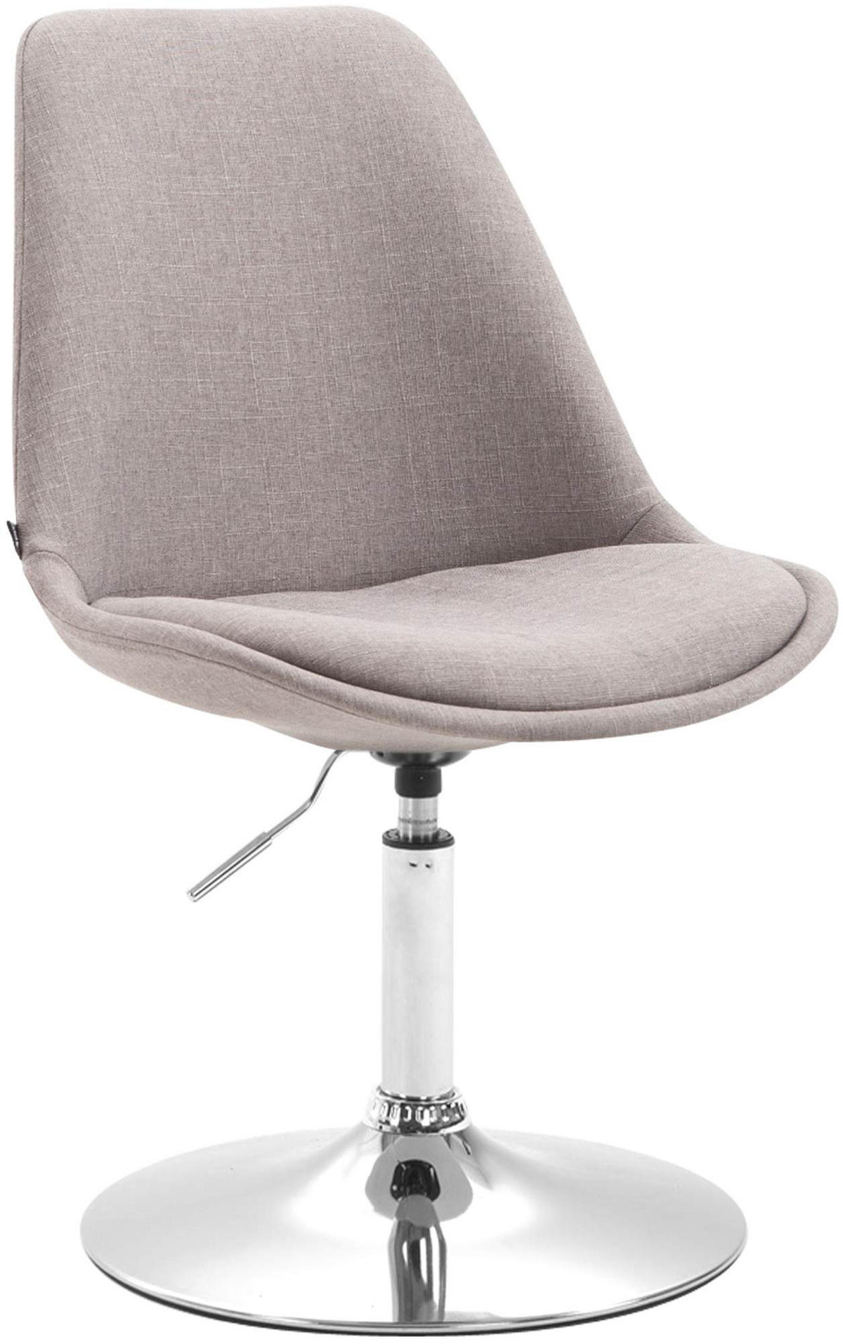 DREHSTUHL Stoff grau - Chromfarben/Grau, Textil/Metall (48/76/57cm) - CLP