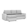 ECKSOFA MIT SCHLAFFUNKTION LUNA, Grau + Grau - Hellgrau/Grau, Textil (231/140cm)