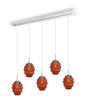 HÄNGELEUCHTE Echos 5-flammig Braun Ø 18cm - Braun/Weiß, Glas (18/18/20cm) - s.luce