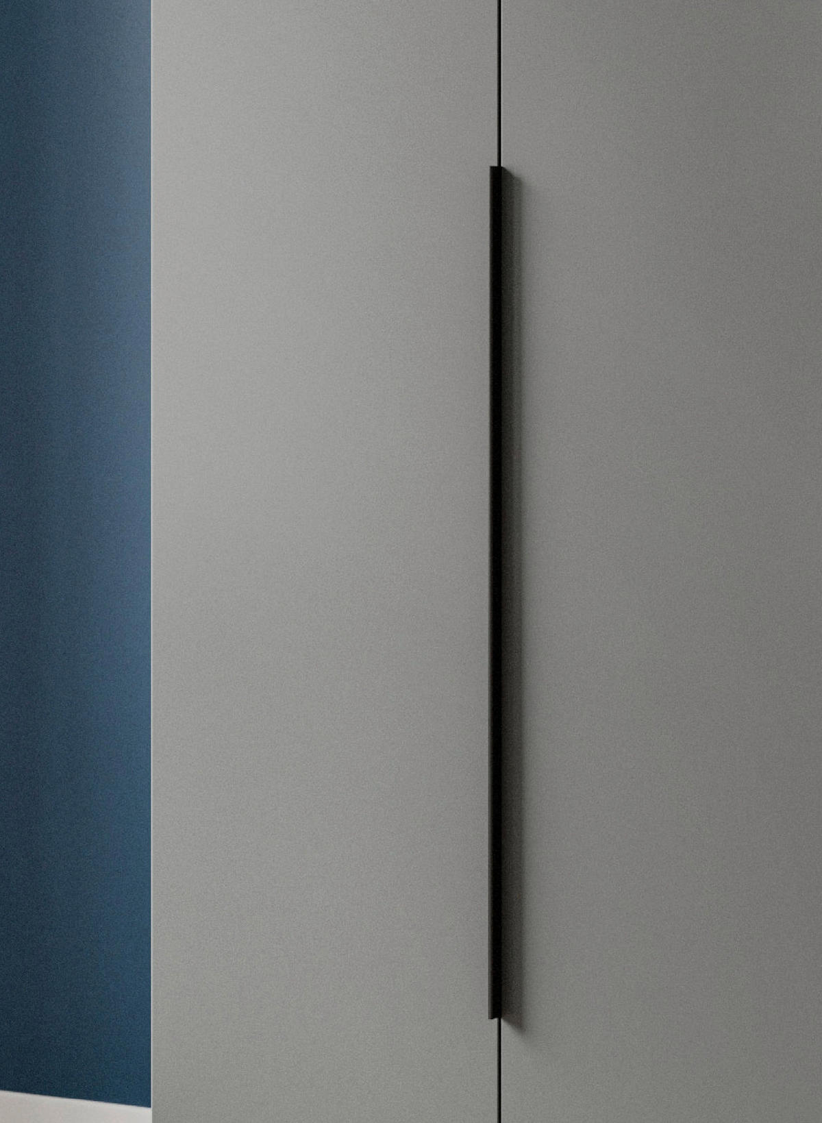 KLEIDERSCHRANK grau 5-türig 2000 x 181 cm, Drehtürenschrank mit Kleiderstange - Schwarz/Grau, Holzwerkstoff/Kunststoff (200/181/52cm) - Inn.Furn