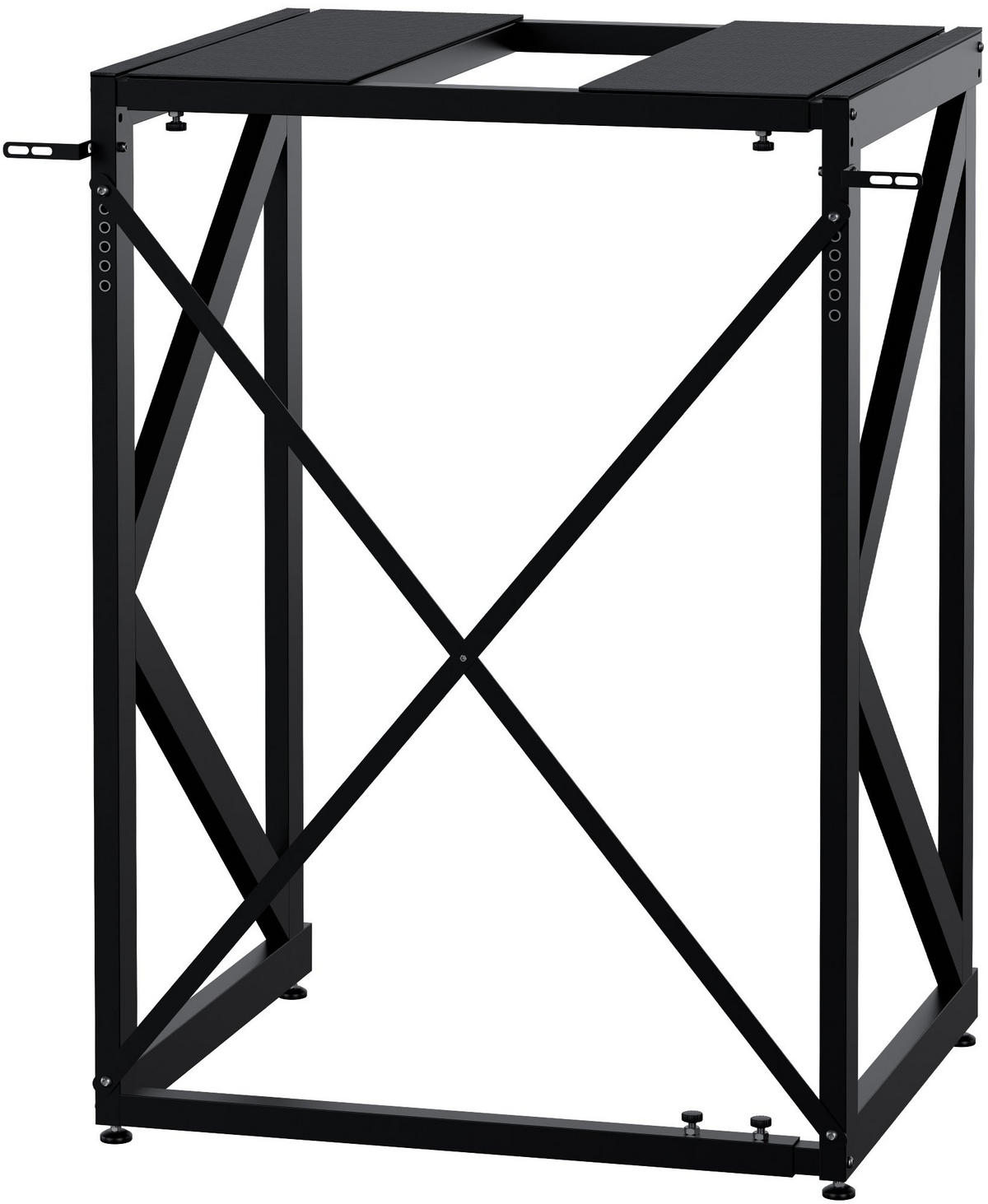 STAPELGESTELL für Wäschetrockner auf Waschmaschine RALF Schwarz - Schwarz, Metall (84/101/60cm) - DELUKE