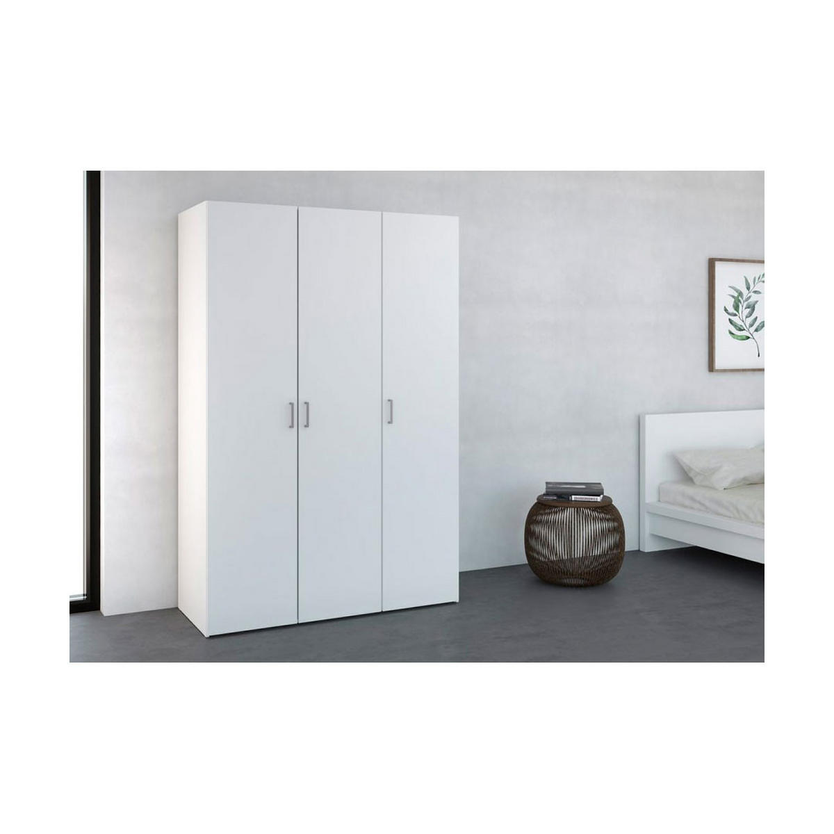 KLEIDERSCHRANK weiß - Weiß, Holzwerkstoff (116/175/49cm) - ebuy24