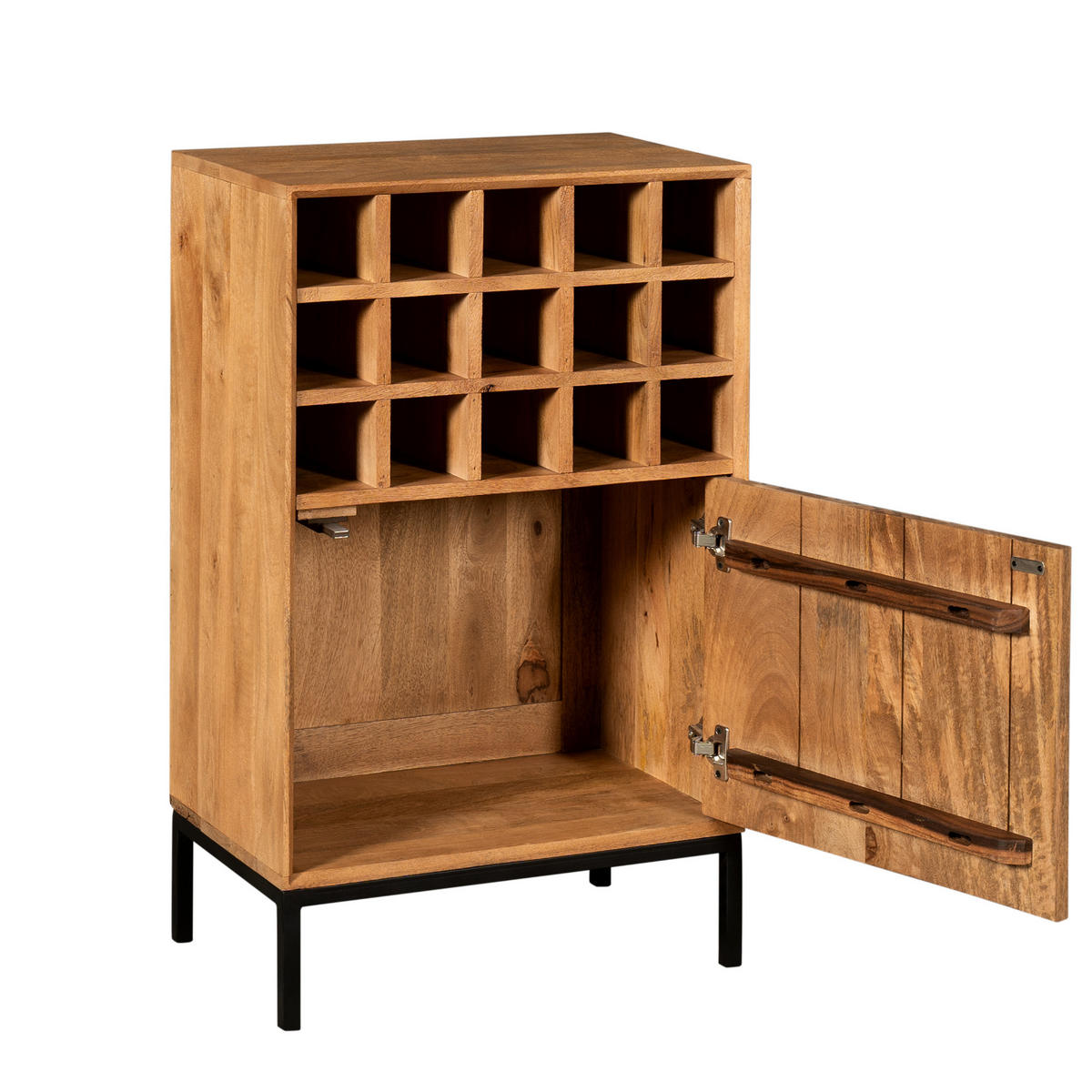 WEINSCHRANK Madison Braun 35/55/90 cm - Braun, Holz (55/90/35cm) - Starfurn