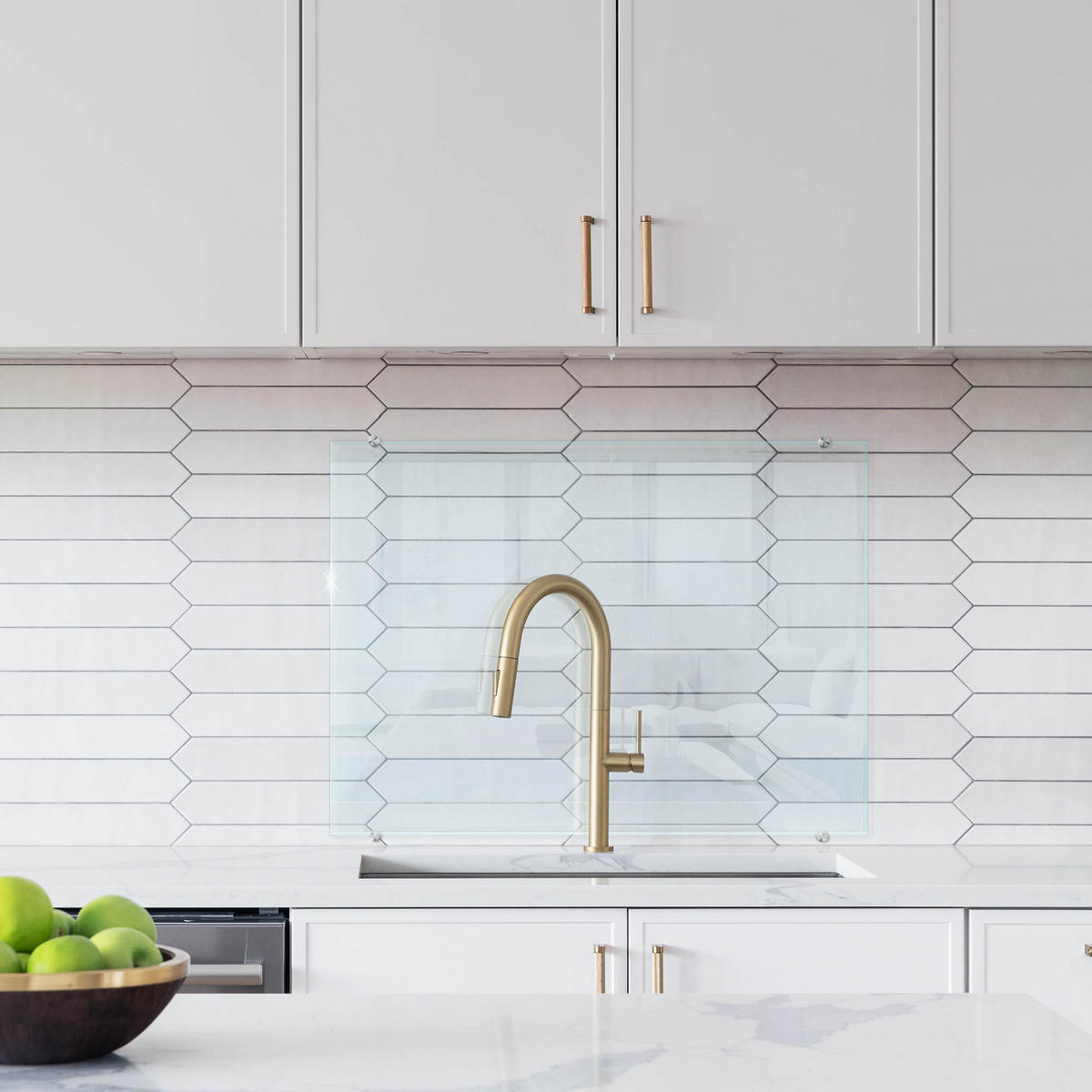 KÜCHENRÜCKWAND 80 x 60 cm Transparente Glasplatte - Transparent, Glas (80/60/0.4cm) - TULUP