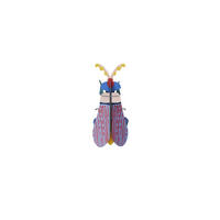 WANDDEKO Gestreifter Käfer 5/16 cm - Multicolor, Wellpappe (5/16/9cm) - KUNSTLOFT