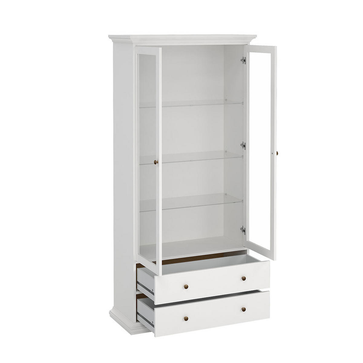VITRINE Weiß - Weiß, Holzwerkstoff (96/201/42cm) - ebuy24