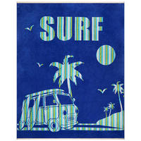 STRANDTUCH aus Veloursfrottee Jacquard Blau 140x180 400g/m² - Nyaralas - Blau, Textil (140/180cm) - LE COMPTOIR DE LA PLAGE