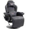 RELAXSESSEL mit Massagefunktion, Kissen, Kunstleder, Schwarz - Schwarz, Leder (82.5/111.5/79.5cm) - HOMCOM