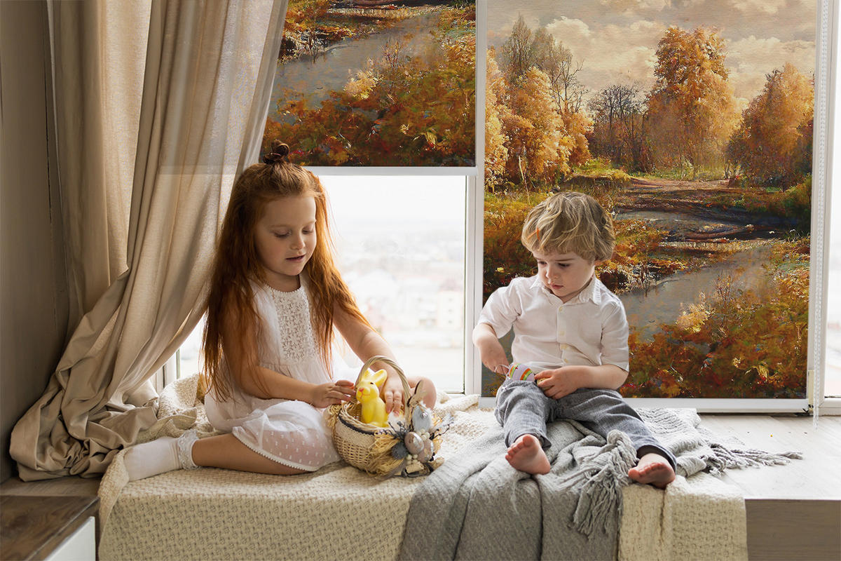 VNÚTORNÁ roleta - okenná roleta - roleta - 60x140 cm - Kĺb - oranžová, plast (60/140/0.5cm) - TULUP