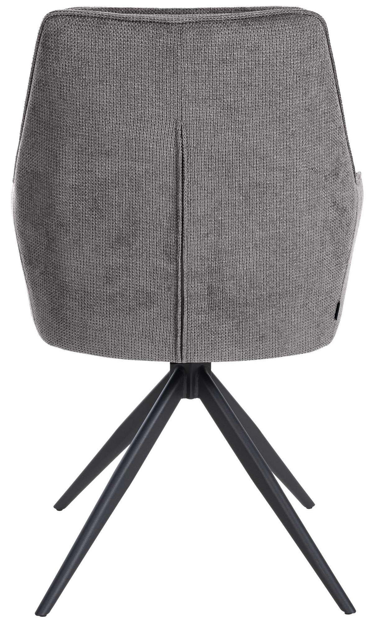 ARMLEHNENSTUHL Metall schwarz - Schwarz, Textil/Metall (58/91/62cm) - CLP