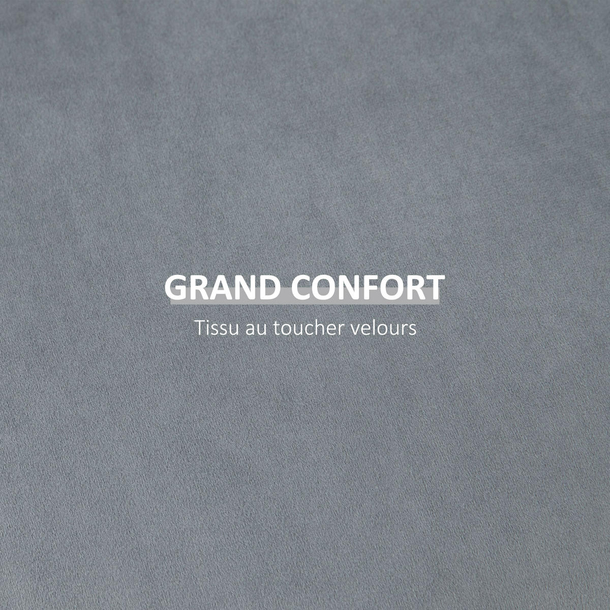 POUF DE-16438 mit umkehrbarem Deckel & Stauraum Grau - Grau, Textil (44/47.5/44cm) - ComfortXL