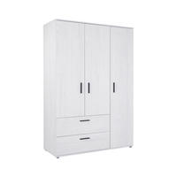 KLEIDERSCHRANK 3-türig Mathea 130/188/51 cm - Eichefarben/Silberfarben, Holzwerkstoff/Kunststoff (130/188/51cm) - arthur berndt