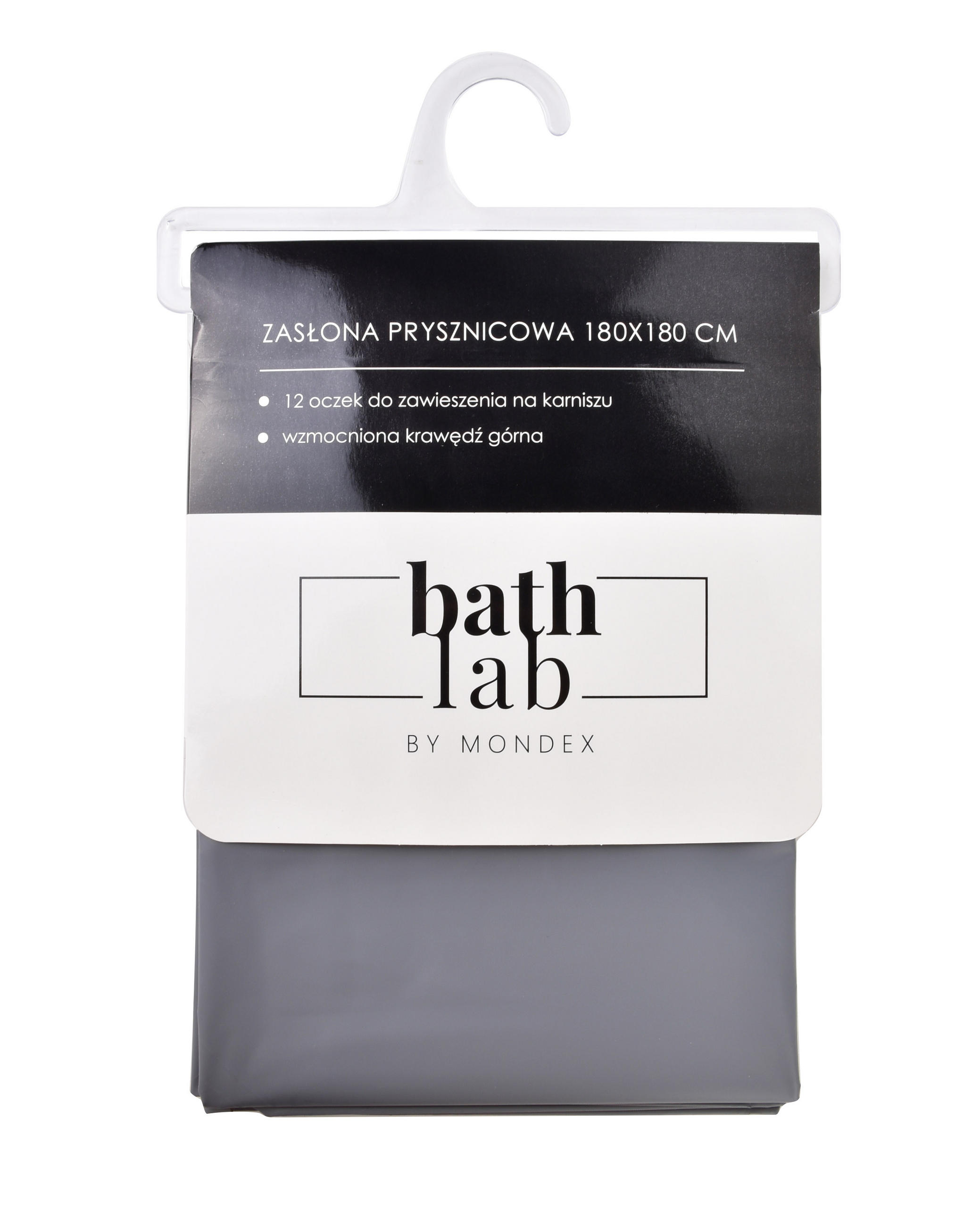 DUSCHVORHANG Zac Grau 180/180/180 cm Textilien - Grau, Textil (180/180cm) - Mondex