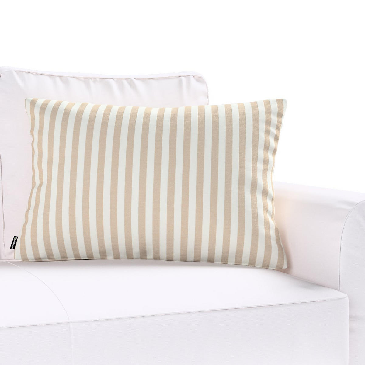 KISSENHÜLLE Quadro braun und weiß, 60x40cm - Beige, Textil (60/40cm) - Dekoria