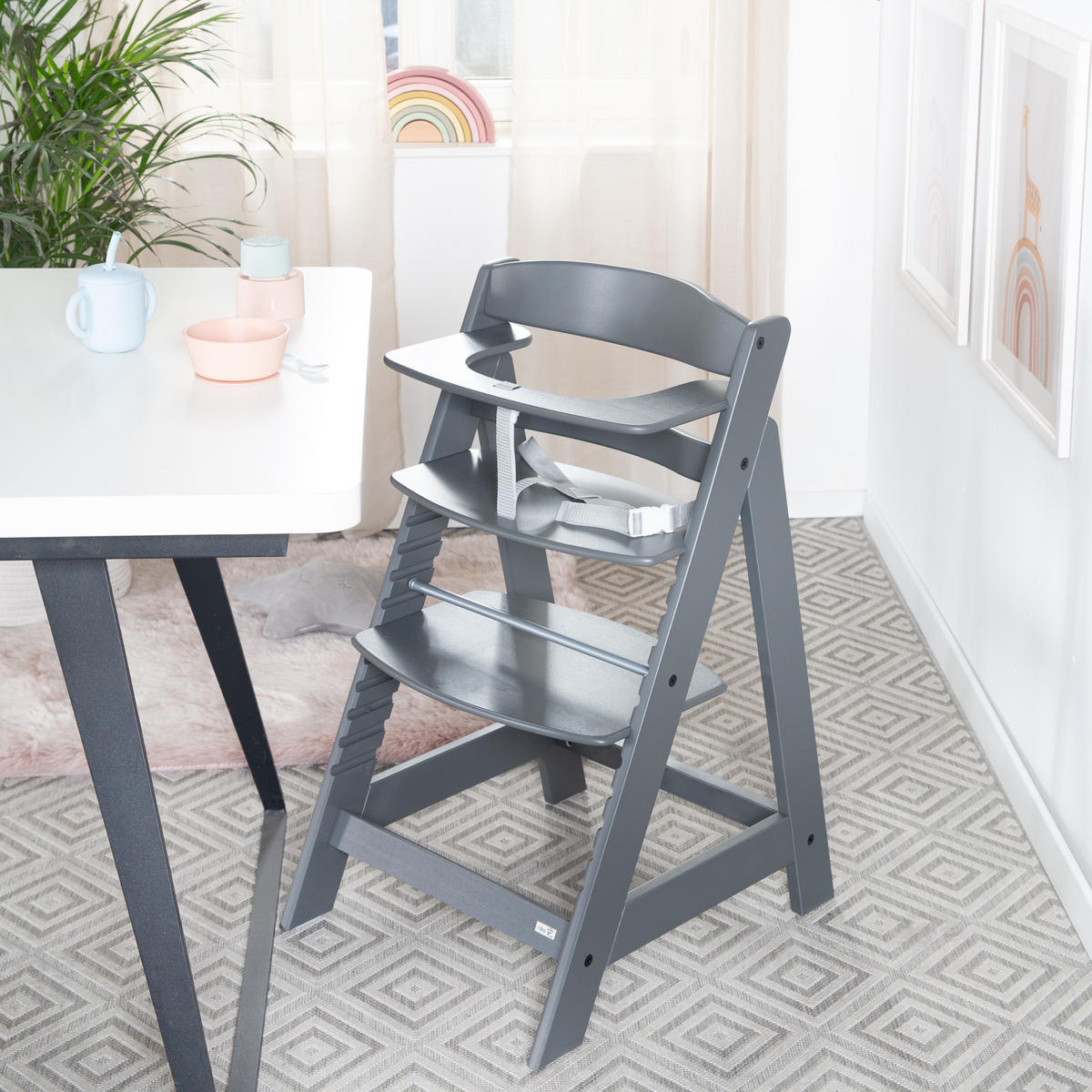 KINDERHOCHSTUHL Sit Up Flex Anthrazit - Anthrazit, Holzwerkstoff (44.5/80/54cm) - Roba