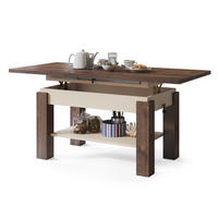 COUCHTISCH rechteckig Eiche dunkel - Beige ausziehbar höhenverstellbar - Beige/Braun, Holzwerkstoff (68/110/59cm) - designimpex