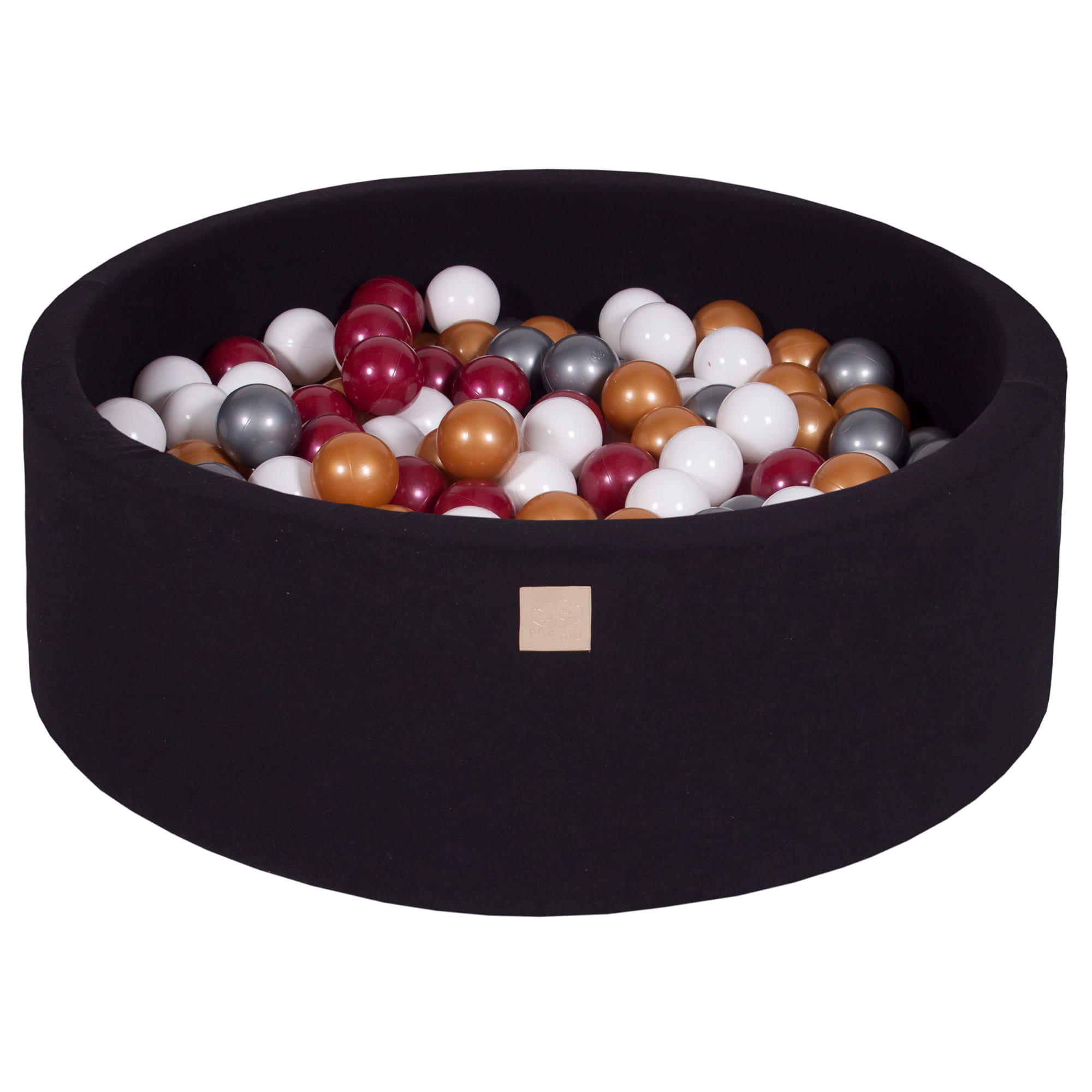 BÄLLEBAD für Kinder, Cotton, Schwarz - Silberfarben/Goldfarben, Textil (90/90/30cm) - MeowBaby