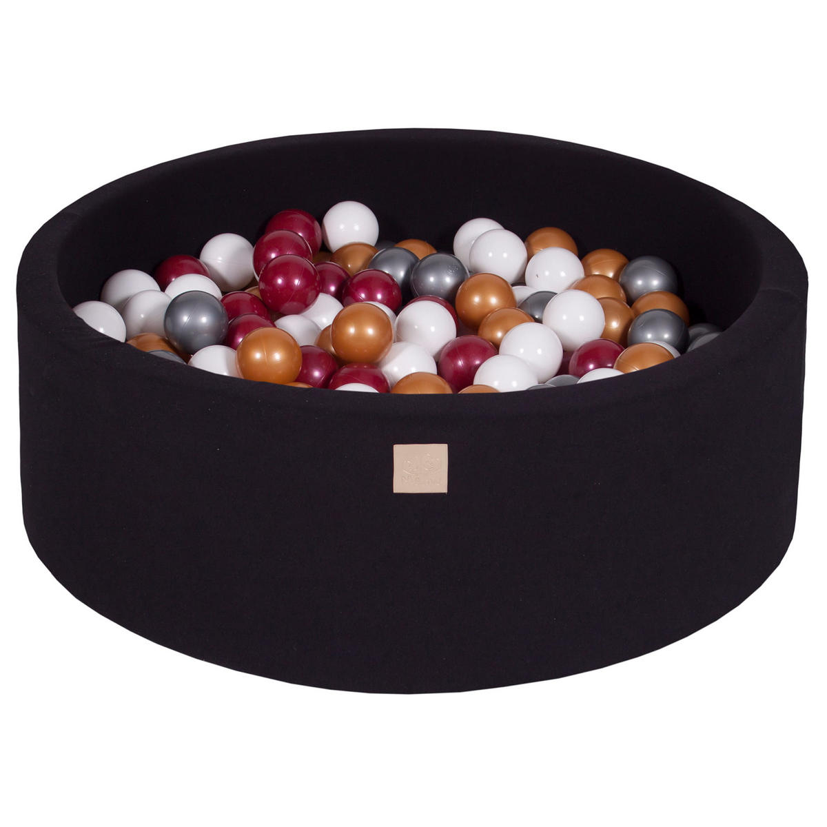 BÄLLEBAD für Kinder, Cotton, Schwarz - Silberfarben/Goldfarben, Textil (90/90/30cm) - MeowBaby