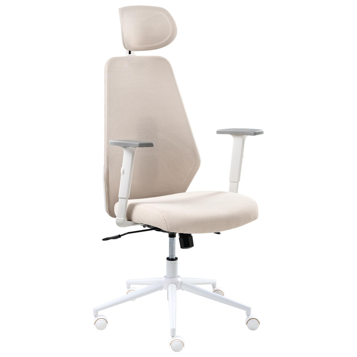 BÜROSTUHL Beige Oryn - Beige, Textil (71/111/65cm) - Beliani