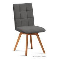 ESSZIMMERSTUHL (8er-Set) Dinny 47x91x60 Eiche geölt/Grau - Eichefarben/Grau, Kunststoff (60/91/47cm) - 58aufmkessel