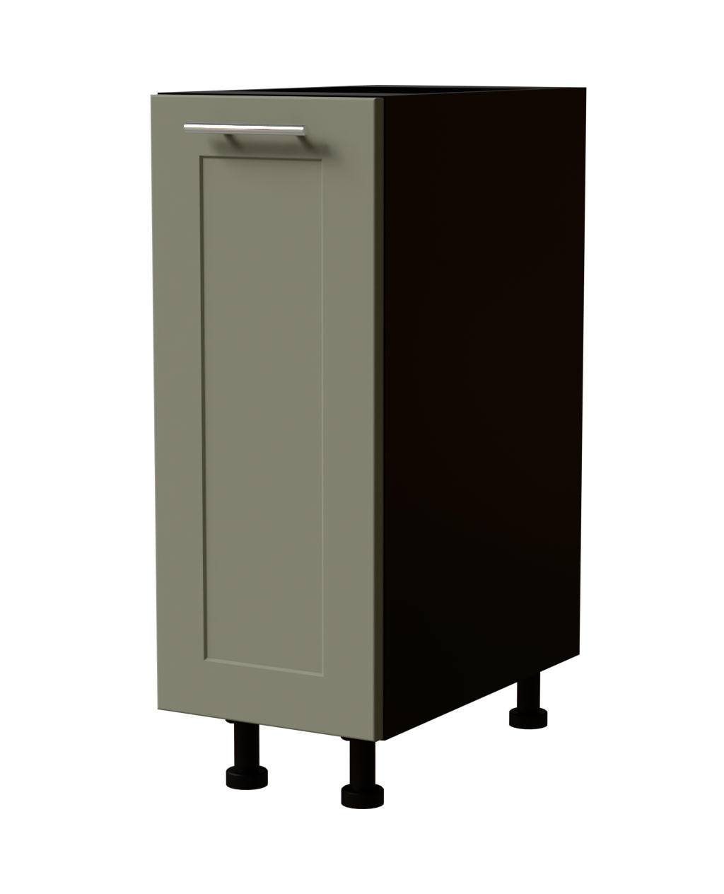 Feldmann-Wohnen Küchenunterschrank Grün, Schwarz 30x82x50 cm