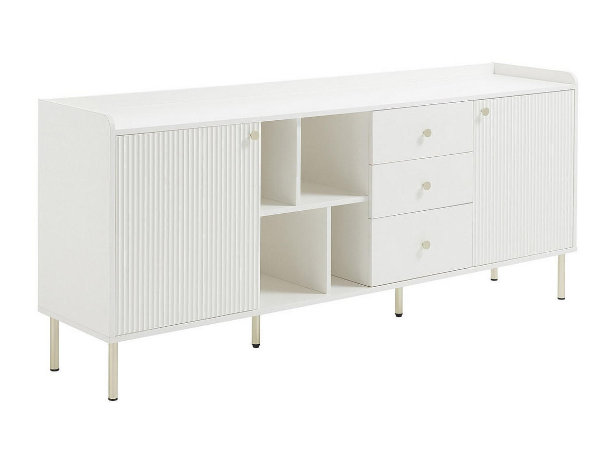 SIDEBOARD - 185 cm x 40 cm - Holz, Platte - Weiß - LUNAOR - Weiß, Holz (185/80/40cm) - Vente-Unique