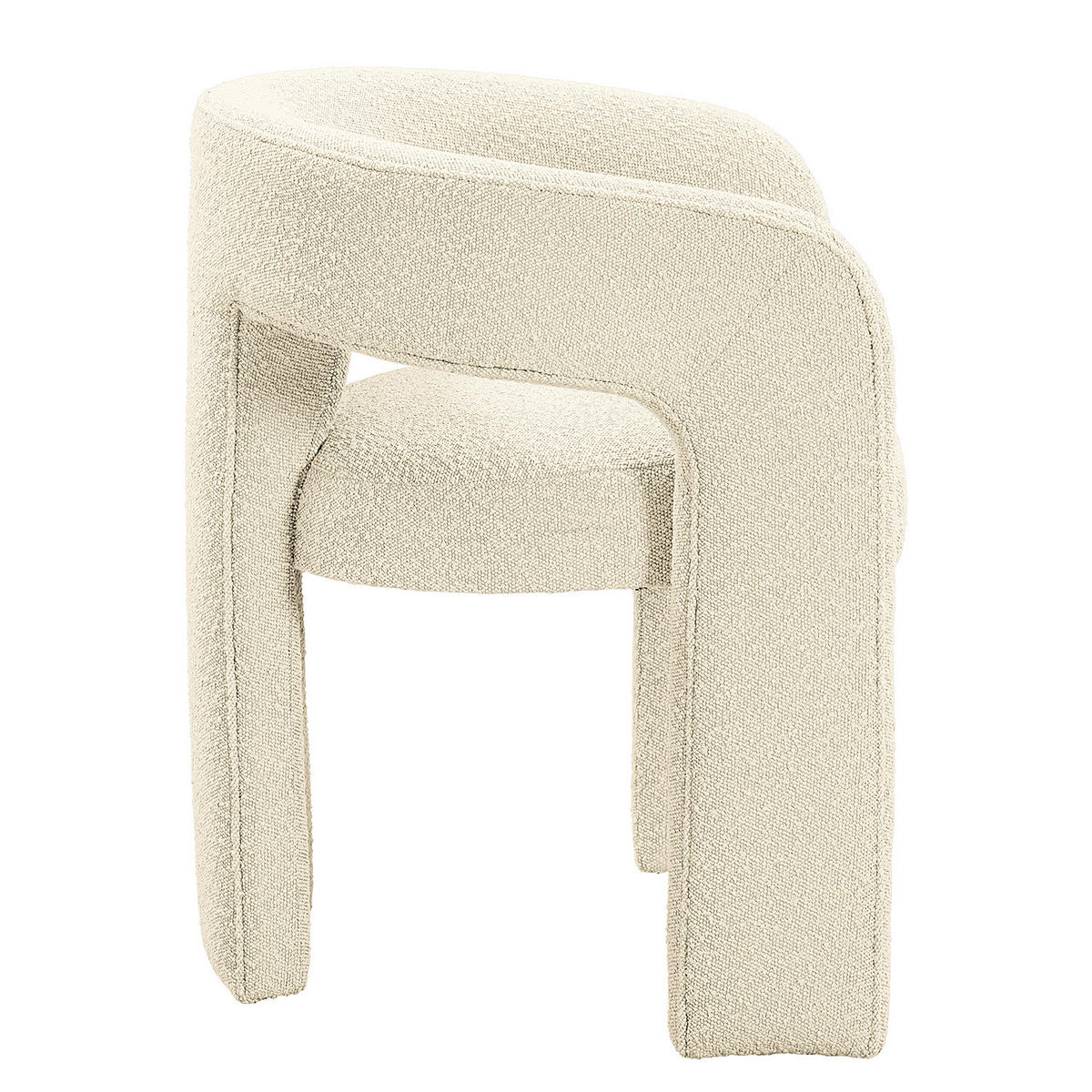 ARMLEHNENSTUHL - 2er-Set - Creme, Textil (64/75/60cm) - home24