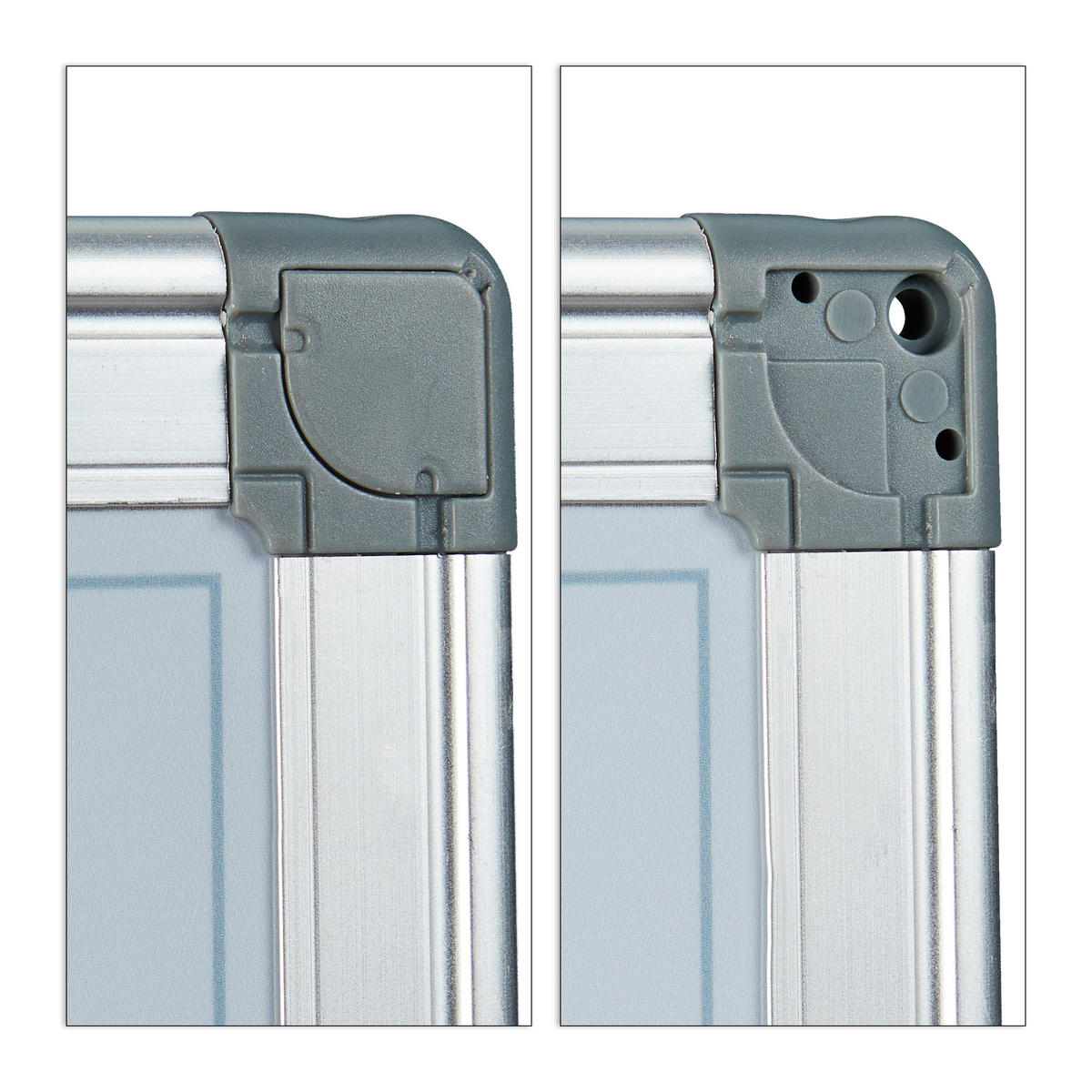 WHITEBOARD Planer - Weiß, Metall (90/60/5cm) - Relaxdays