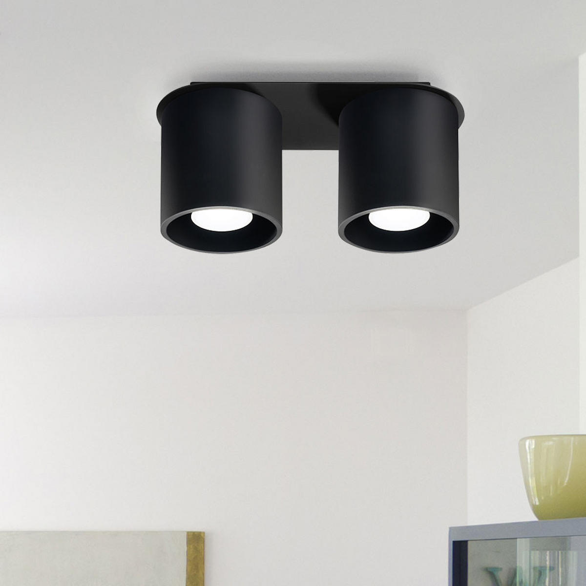 LED DECKENLEUCHTE ORBIS Aluminium Schwarz - Schwarz, Metall (26/10/12cm)