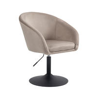 LOUNGESESSEL JAMAIKA mit Armlehnen Samt - Taupe, Textil (59/95/59cm) - SVITA