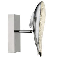 LED WANDLEUCHTE Chrom Silber mit Kristalloptik - Silberfarben, Metall (6/23.5/13cm) - Globo Lighting