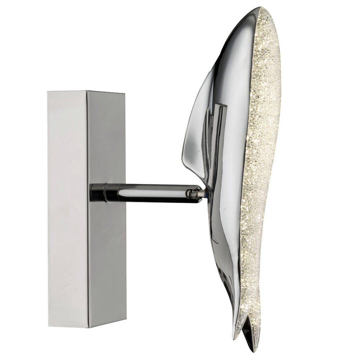 LED WANDLEUCHTE Chrom Silber mit Kristalloptik - Silberfarben, Metall (6/23.5/13cm) - Globo Lighting