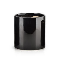 BLUMENTOPF Neva schwarz 11.5/11.5/11.5 cm Keramik - Schwarz, Keramik (11.5/11.5/11.5cm) - Mondex