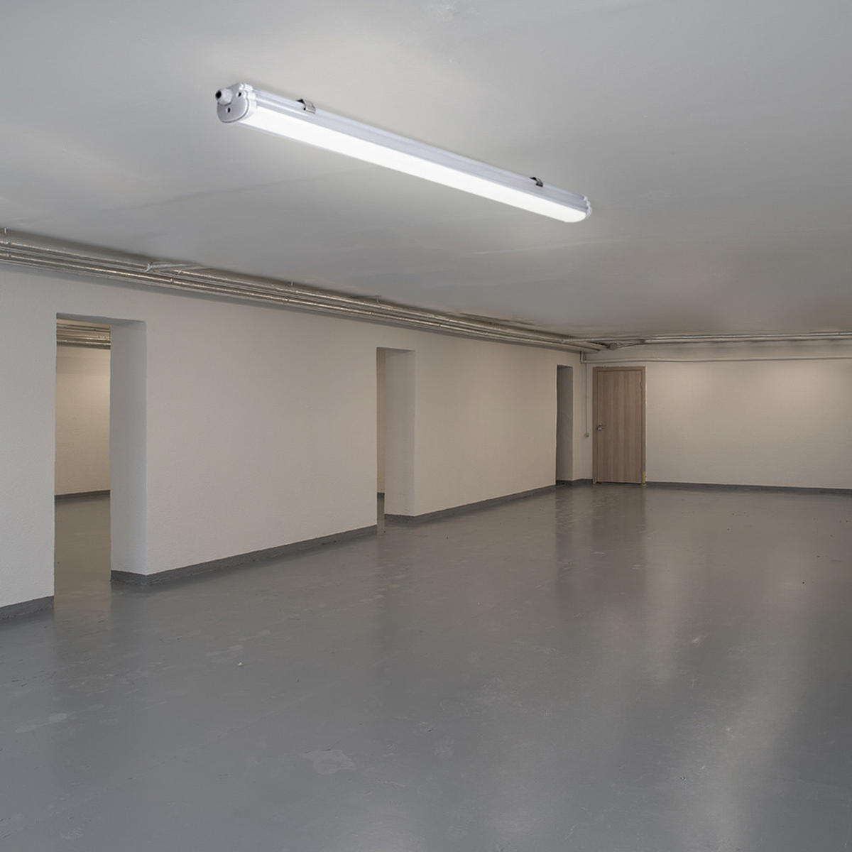 LED DECKENLEUCHTE Weiß Kunststoff - Weiß, Kunststoff (60/6.5/5.8cm)