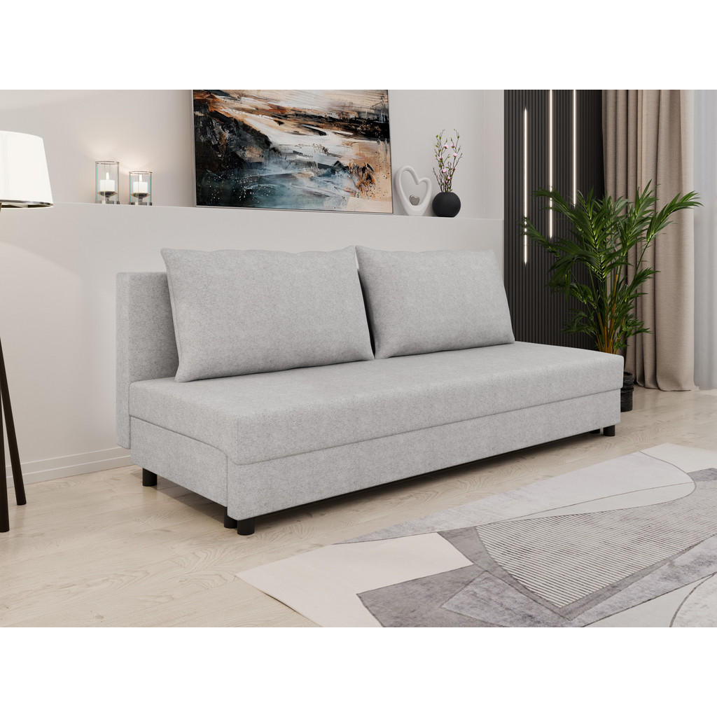 Thumbnail - Homesy Schlafsofa, Hellgrau, Holz, 194x48x71 cm, Wohnzimmer, Sofas & Couches, Schlafsofas