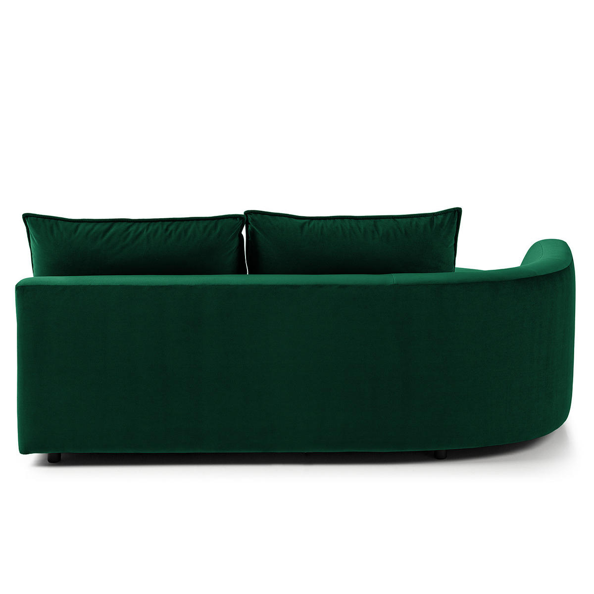 OTTOMANE - modular - Dunkelgrün/Schwarz, Kunststoff/Textil (196/82/146cm) - home24