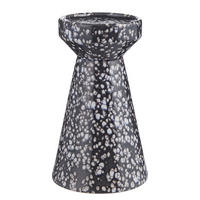 STUMPENKERZENHALTER Speckle - Schwarz, Stein (12/19/12cm) - Butlers
