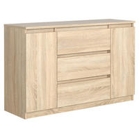 KOMMODE mit 3 Schubladen 2 Schranktüren 120 cm SonomaEiche - Sonoma Eiche, Holzwerkstoff (120.4/78.2/39cm) - MebLocker