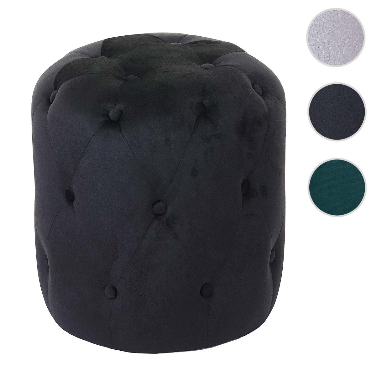 HOCKER Schwarz - Schwarz, Textil (39/42/39cm) - MCW