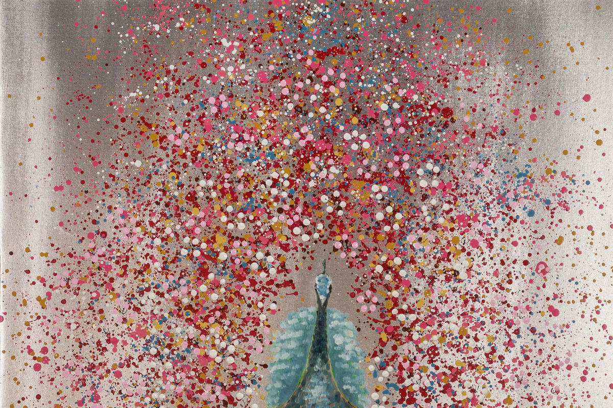 ACRYLBILD HANDGEMALT 80/120 cm - Pink, Holz/Textil (2.2/120cm) - KUNSTLOFT