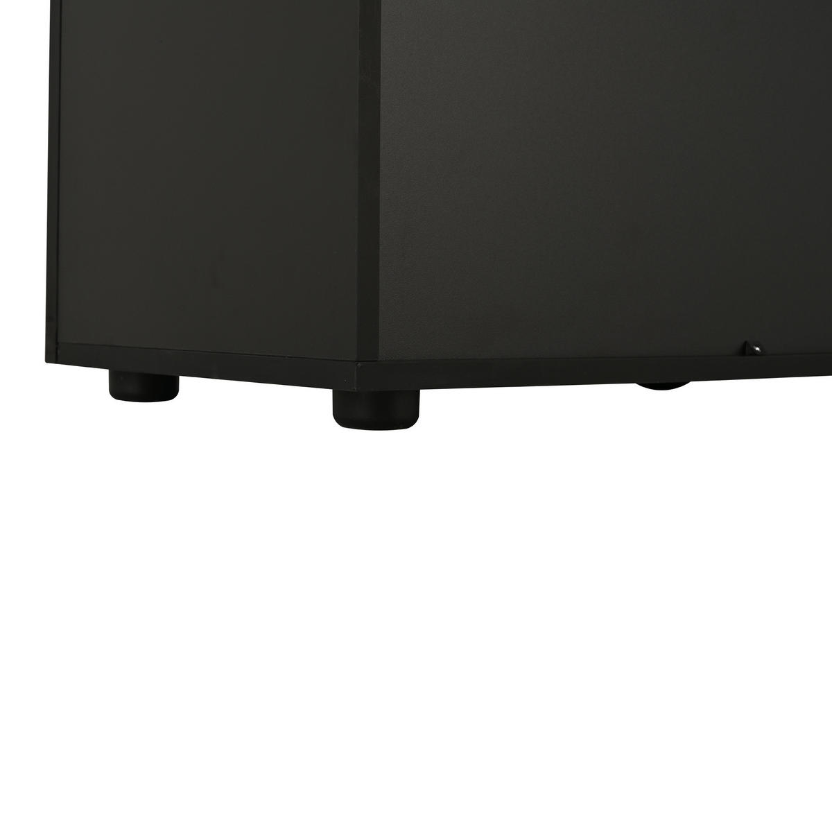 SIDEBOARD mit LED 160 cm Schwarz Hochglanz - Schwarz, Holzwerkstoff (160/70/35cm) - Meubliv