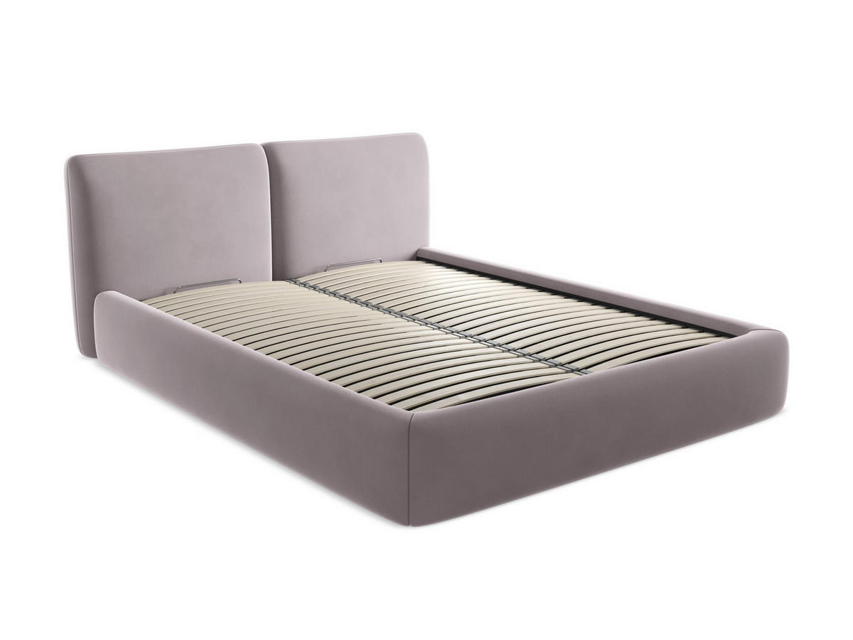POLSTERBETT mit Bettkasten und Lattenrost 180x228 Violett - Lila/Flieder, Kunststoff/Textil (160/200cm) - Makamii